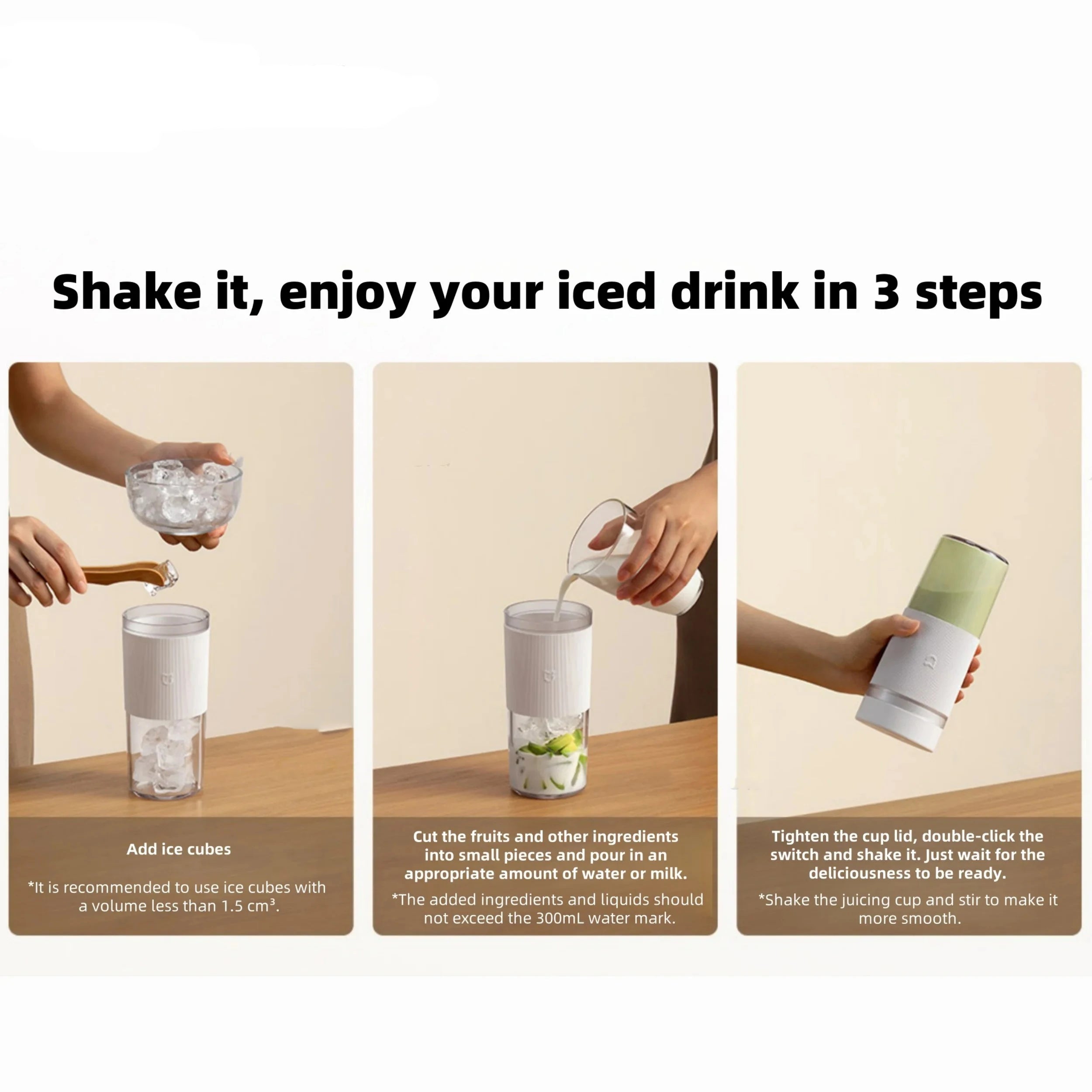 XIAOMI MIJIA przenośny sokowirówka mikser 2 elektryczny mini blender owoce warzywa szybki, kruszony lód